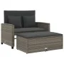 Garden sofa with cushions 2 seater gray synthetic rattan by , Outdoor sofas - Ref: Foro24-365134, Price: 280,71 €, Discount: %