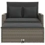 Garden sofa with cushions 2 seater gray synthetic rattan by , Outdoor sofas - Ref: Foro24-365134, Price: 280,71 €, Discount: %