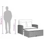 Garden sofa with cushions 2 seater gray synthetic rattan by , Outdoor sofas - Ref: Foro24-365134, Price: 280,71 €, Discount: %