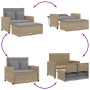 Sofá de jardín con cojines de 2 plazas ratán sintético beige de , Sofás de exterior - Ref: Foro24-365136, Precio: 256,18 €, D...