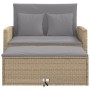 Sofá de jardín con cojines de 2 plazas ratán sintético beige de , Sofás de exterior - Ref: Foro24-365136, Precio: 256,18 €, D...
