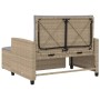 Sofá de jardín con cojines de 2 plazas ratán sintético beige de , Sofás de exterior - Ref: Foro24-365136, Precio: 256,18 €, D...