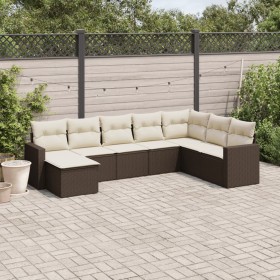 Set sofás de jardín 8 piezas y cojines ratán sintético marrón de , Conjuntos de jardín - Ref: Foro24-3219353, Precio: 506,86 ...