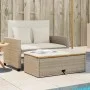 Garden sofa with cushions 2 seater rattan and beige acacia wood by , Outdoor sofas - Ref: Foro24-365143, Price: 323,90 €, Dis...