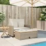 Garden sofa with cushions 2 seater rattan and beige acacia wood by , Outdoor sofas - Ref: Foro24-365143, Price: 323,90 €, Dis...