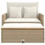 Garden sofa with cushions 2 seater rattan and beige acacia wood by , Outdoor sofas - Ref: Foro24-365143, Price: 323,90 €, Dis...