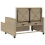 Garden sofa with cushions 2 seater rattan and beige acacia wood by , Outdoor sofas - Ref: Foro24-365143, Price: 323,90 €, Dis...