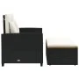 Garden sofa with cushions 2 seater rattan and black acacia wood by , Outdoor sofas - Ref: Foro24-365141, Price: 292,14 €, Dis...