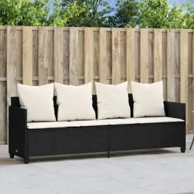 Sonnenliege mit schwarzen synthetischen Rattankissen von , Liegen - Ref: Foro24-368344, Preis: 232,24 €, Rabatt: %