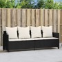 Tumbona con cojines ratán sintético negro de , Tumbonas - Ref: Foro24-368344, Precio: 223,22 €, Descuento: %