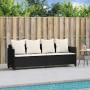 Tumbona con cojines ratán sintético negro de , Tumbonas - Ref: Foro24-368344, Precio: 223,22 €, Descuento: %