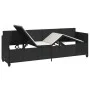 Sun lounger with black synthetic rattan cushions by , Loungers - Ref: Foro24-368344, Price: 232,24 €, Discount: %