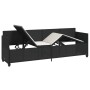 Tumbona con cojines ratán sintético negro de , Tumbonas - Ref: Foro24-368344, Precio: 223,22 €, Descuento: %