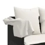 Sun lounger with black synthetic rattan cushions by , Loungers - Ref: Foro24-368344, Price: 232,24 €, Discount: %