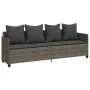 Tumbona con cojines ratán sintético gris de , Tumbonas - Ref: Foro24-368346, Precio: 238,99 €, Descuento: %