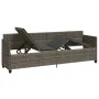 Tumbona con cojines ratán sintético gris de , Tumbonas - Ref: Foro24-368346, Precio: 238,99 €, Descuento: %