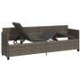 Tumbona con cojines ratán sintético gris de , Tumbonas - Ref: Foro24-368346, Precio: 226,11 €, Descuento: %