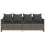 Tumbona con cojines ratán sintético gris de , Tumbonas - Ref: Foro24-368346, Precio: 238,99 €, Descuento: %