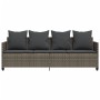 Tumbona con cojines ratán sintético gris de , Tumbonas - Ref: Foro24-368346, Precio: 226,11 €, Descuento: %