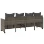 Lounger with gray synthetic rattan cushions by , Loungers - Ref: Foro24-368346, Price: 238,99 €, Discount: %
