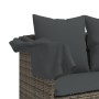 Tumbona con cojines ratán sintético gris de , Tumbonas - Ref: Foro24-368346, Precio: 226,11 €, Descuento: %