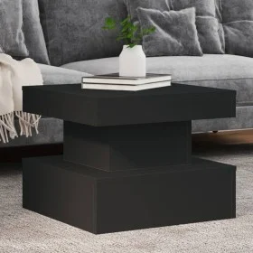 Mesa de centro con luces LED negro 50x50x40 cm de , Mesas de centro - Ref: Foro24-839841, Precio: 64,87 €, Descuento: %