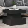 Mesa de centro con luces LED negro 50x50x40 cm de , Mesas de centro - Ref: Foro24-839841, Precio: 64,87 €, Descuento: %