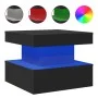 Mesa de centro con luces LED negro 50x50x40 cm de , Mesas de centro - Ref: Foro24-839841, Precio: 64,87 €, Descuento: %