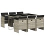Set comedor jardín 7 pzas y cojines ratán sintético gris claro de , Conjuntos de jardín - Ref: Foro24-3210551, Precio: 599,17...