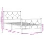 Estructura de cama con cabecero y estribo metal negro 100x190cm de , Camas y somieres - Ref: Foro24-376238, Precio: 84,92 €, ...