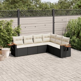 Set de sofás de jardín 6 piezas y cojines ratán sintético negro de , Conjuntos de jardín - Ref: Foro24-3259242, Precio: 387,9...