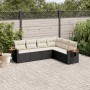 Set de sofás de jardín 6 piezas y cojines ratán sintético negro de , Conjuntos de jardín - Ref: Foro24-3259242, Precio: 387,9...