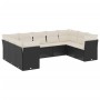 Set de sofás de jardín 8 piezas y cojines ratán sintético negro de , Conjuntos de jardín - Ref: Foro24-3249965, Precio: 548,3...