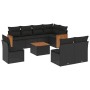 Set de sofás de jardín 8 piezas y cojines ratán sintético negro de , Conjuntos de jardín - Ref: Foro24-3260130, Precio: 533,3...