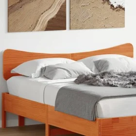 Solid wax brown pine wood bed headboard 150 cm by , Headboards and footboards - Ref: Foro24-844776, Price: 41,89 €, Discount: %
