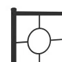 Kopfteil aus schwarzem Metall, 75 cm von , Kopf- und Fußteile - Ref: Foro24-376252, Preis: 30,77 €, Rabatt: %