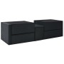 Set muebles de jardín 5 piezas y cojines ratán sintético negro de vidaXL, Conjuntos de jardín - Ref: Foro24-47813, Precio: 42...