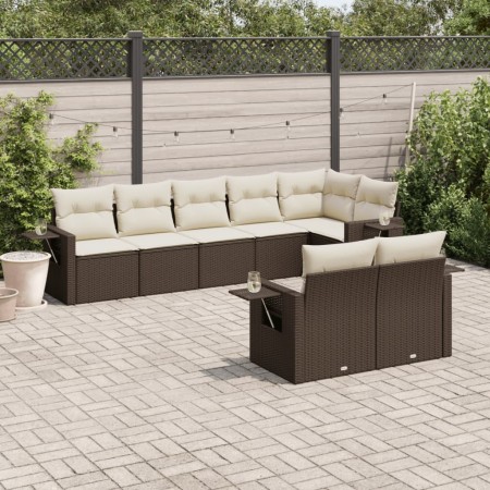 Set sofás de jardín 8 piezas y cojines ratán sintético marrón de , Conjuntos de jardín - Ref: Foro24-3252760, Precio: 580,39 ...