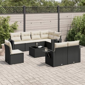 Set de sofás de jardín 8 piezas y cojines ratán sintético negro de , Conjuntos de jardín - Ref: Foro24-3252783, Precio: 589,2...