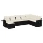 8-piece garden sofa set and black synthetic rattan cushions by , Garden sets - Ref: Foro24-3252893, Price: 473,68 €, Discount: %