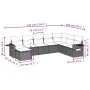 8-piece garden sofa set and black synthetic rattan cushions by , Garden sets - Ref: Foro24-3252893, Price: 473,68 €, Discount: %