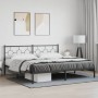 Estructura de cama con cabecero metal negro 200x200 cm de , Camas y somieres - Ref: Foro24-376233, Precio: 119,66 €, Descuent...