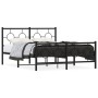 Estructura de cama cabecero y estribo metal negro 140x190 cm de , Camas y somieres - Ref: Foro24-376244, Precio: 123,24 €, De...