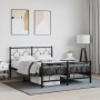 Estructura de cama cabecero y estribo metal negro 140x190 cm de , Camas y somieres - Ref: Foro24-376244, Precio: 123,24 €, De...