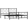 Estructura de cama cabecero y estribo metal negro 150x200 cm de , Camas y somieres - Ref: Foro24-376246, Precio: 125,71 €, De...