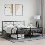 Estructura de cama cabecero y estribo metal negro 150x200 cm de , Camas y somieres - Ref: Foro24-376246, Precio: 125,71 €, De...