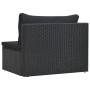 Set muebles de jardín 5 piezas y cojines ratán sintético negro de vidaXL, Conjuntos de jardín - Ref: Foro24-47813, Precio: 42...