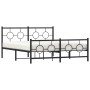 Estructura de cama cabecero y estribo metal negro 150x200 cm de , Camas y somieres - Ref: Foro24-376246, Precio: 125,71 €, De...