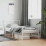 Estructura cama metal con cabecero y pie cama blanca 90x200 cm de , Camas y somieres - Ref: Foro24-376286, Precio: 77,17 €, D...