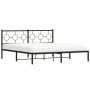 Estructura de cama con cabecero metal negro 183x213 cm de , Camas y somieres - Ref: Foro24-376231, Precio: 110,88 €, Descuent...